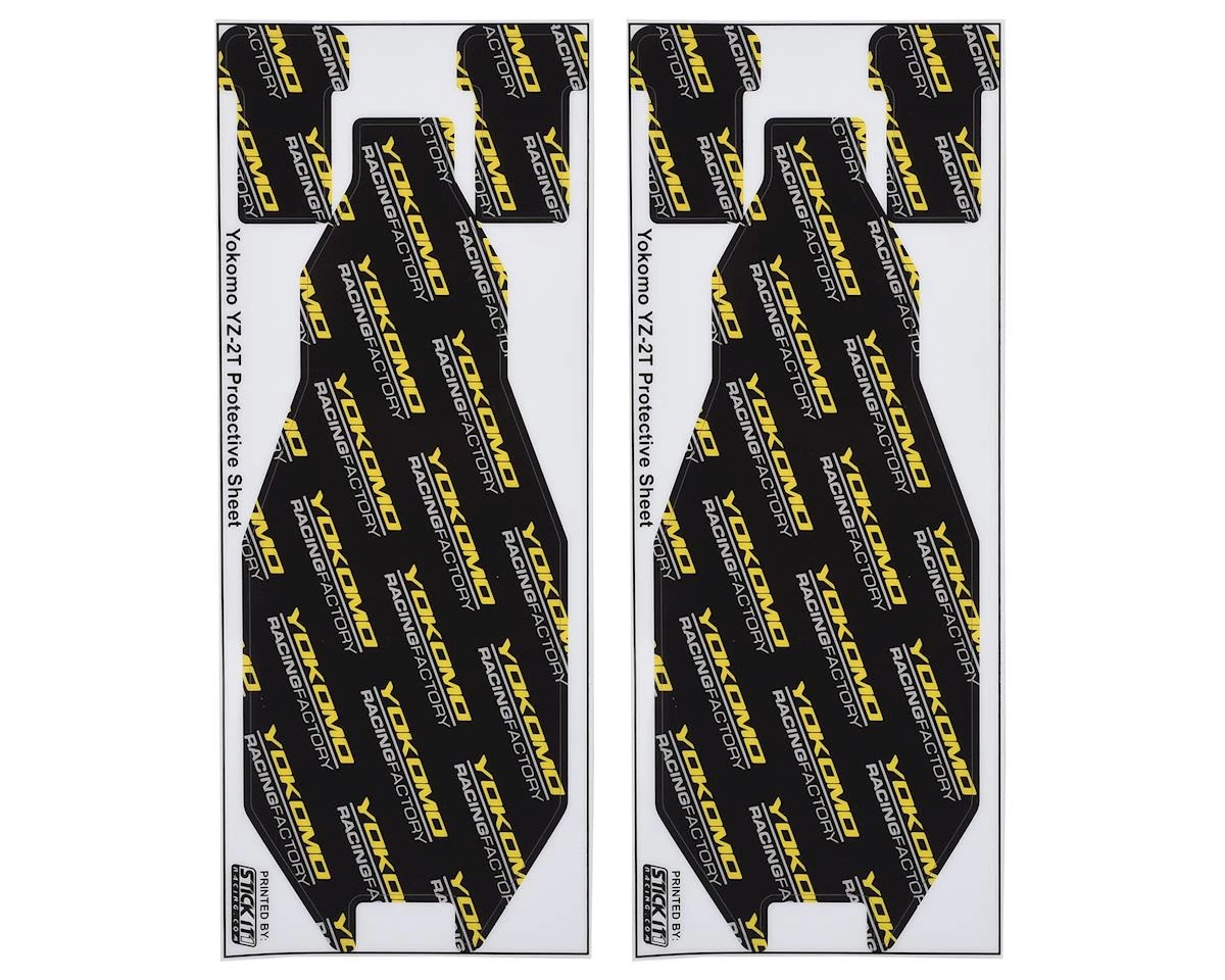 Yokomo YZ-2T Thick Precut Chassis Protector Sheet (Black) (2)