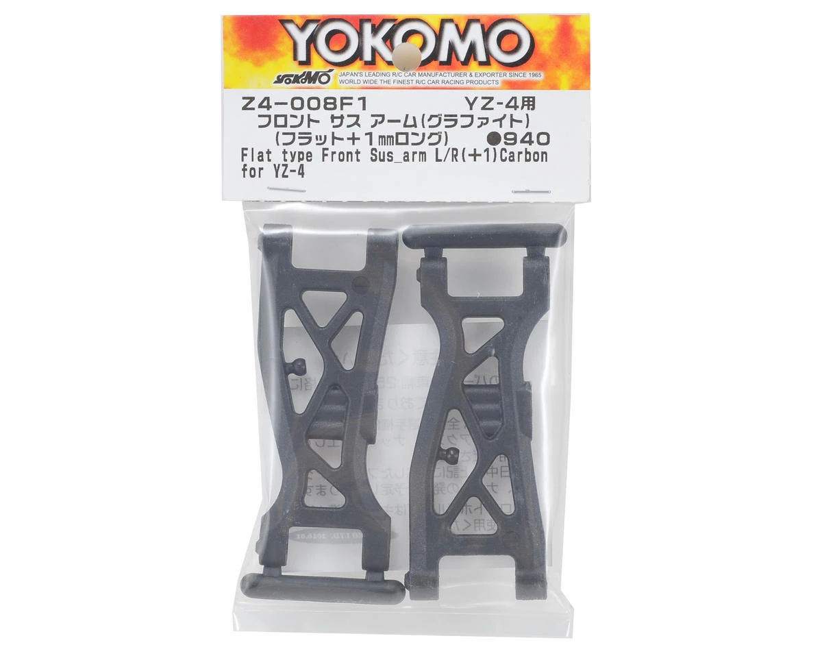 Yokomo YZ-4 Graphite F1 Flat Front Arm (+1mm) - Image 2