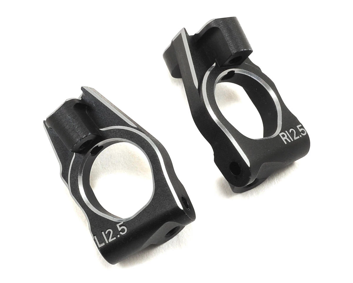 Yokomo Aluminum Front Steering Hub Carrier (Black) (2) (12.5°)