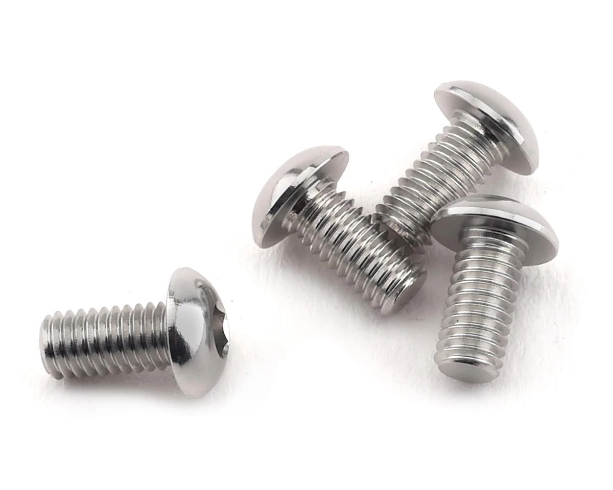 Yokomo 3x6mm Aluminum BD9 Button Head Hex Screw (4)